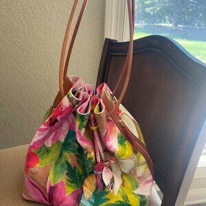 Brahmin bucket drawstring bag.